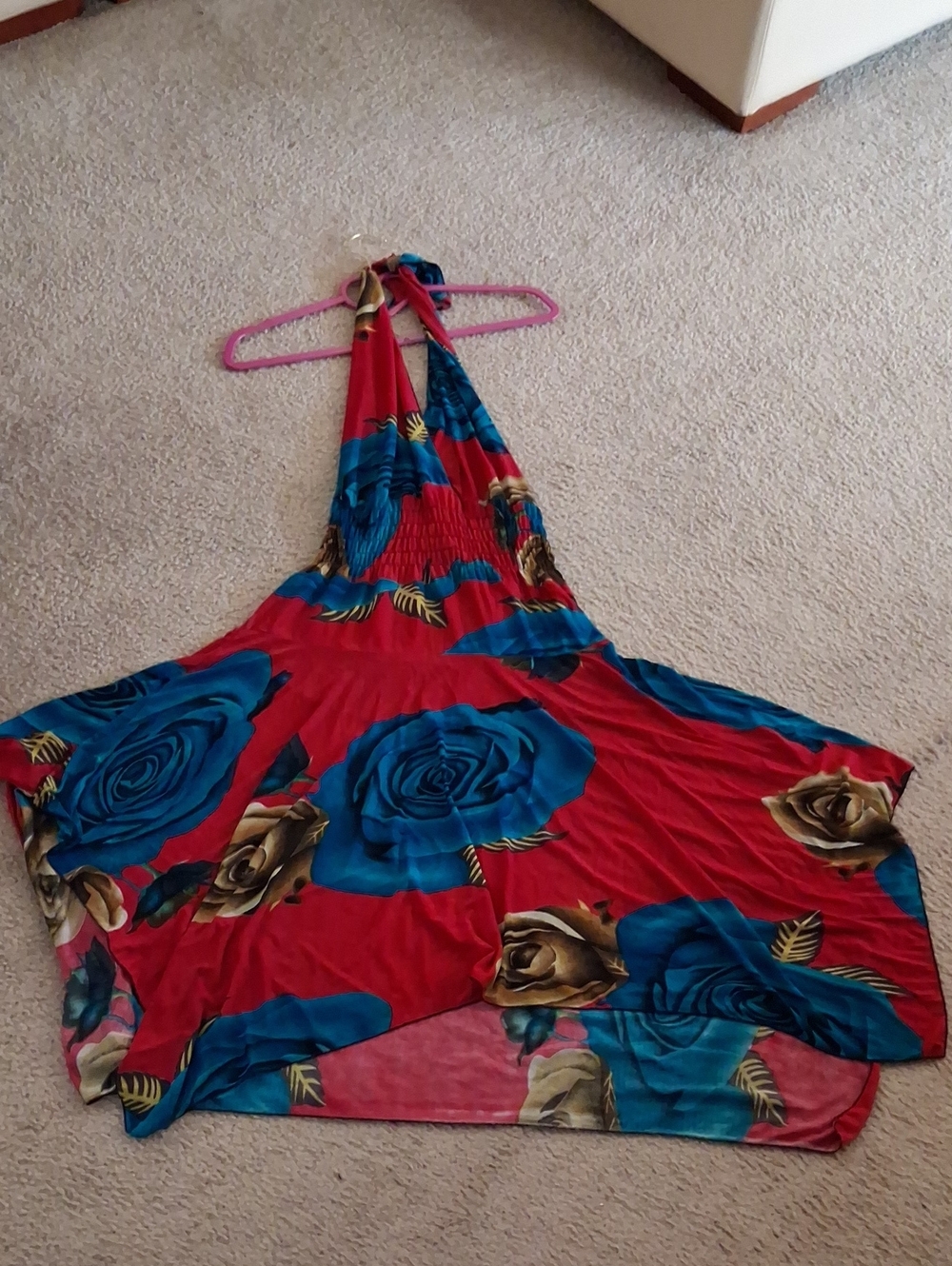 RED FLORAL SUNDRESS